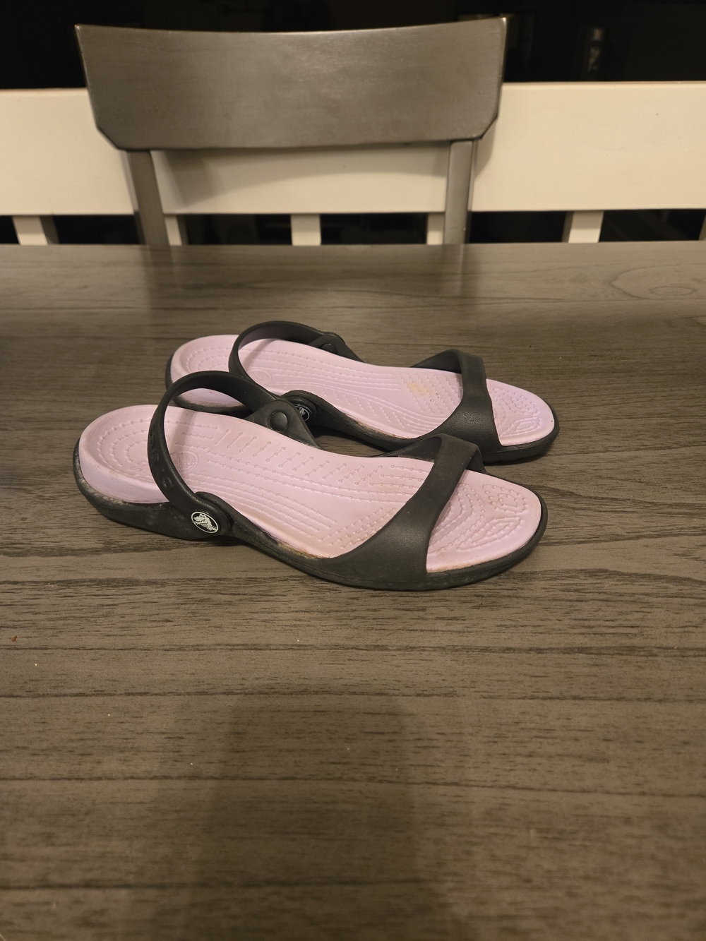 Crocs Cleo Sandals Womens Size 7 Black Strappy Comfort Open Toe